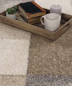 Tappeto pelo corto moderno - Urban beige - close up, thumbnail