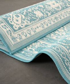Tappeto da esterno Vintage - Flip Agnes Turchese - close up, thumbnail
