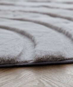 Tappeto rotondo morbido - Carvy Grigio Chiaro - close up, thumbnail