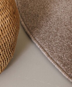 Tappeto rotondo a pelo raso Fine - Beige