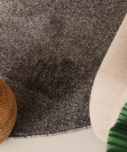 Tappeto rotondo a pelo raso Fine - Grigio
