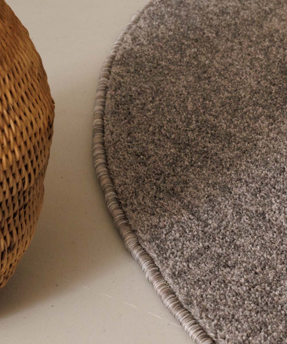 Tappeto rotondo a pelo raso Fine - Grigio chiaro Tappeto rotondo a pelo raso Fine - Grigio chiaro
