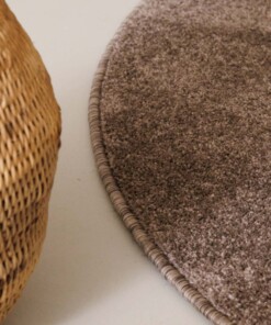 Tappeto rotondo a pelo raso Fine - Moka Tappeto rotondo a pelo raso Fine - Moka