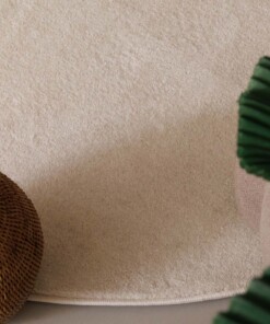 Tappeto rotondo a pelo raso Fine - Champagne