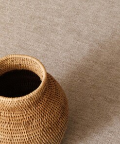 Tappeto rotondo bouclé Lush - Crema