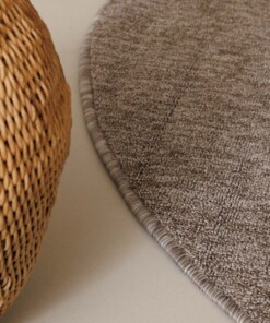 Tappeto rotondo bouclé Lush - Tortora