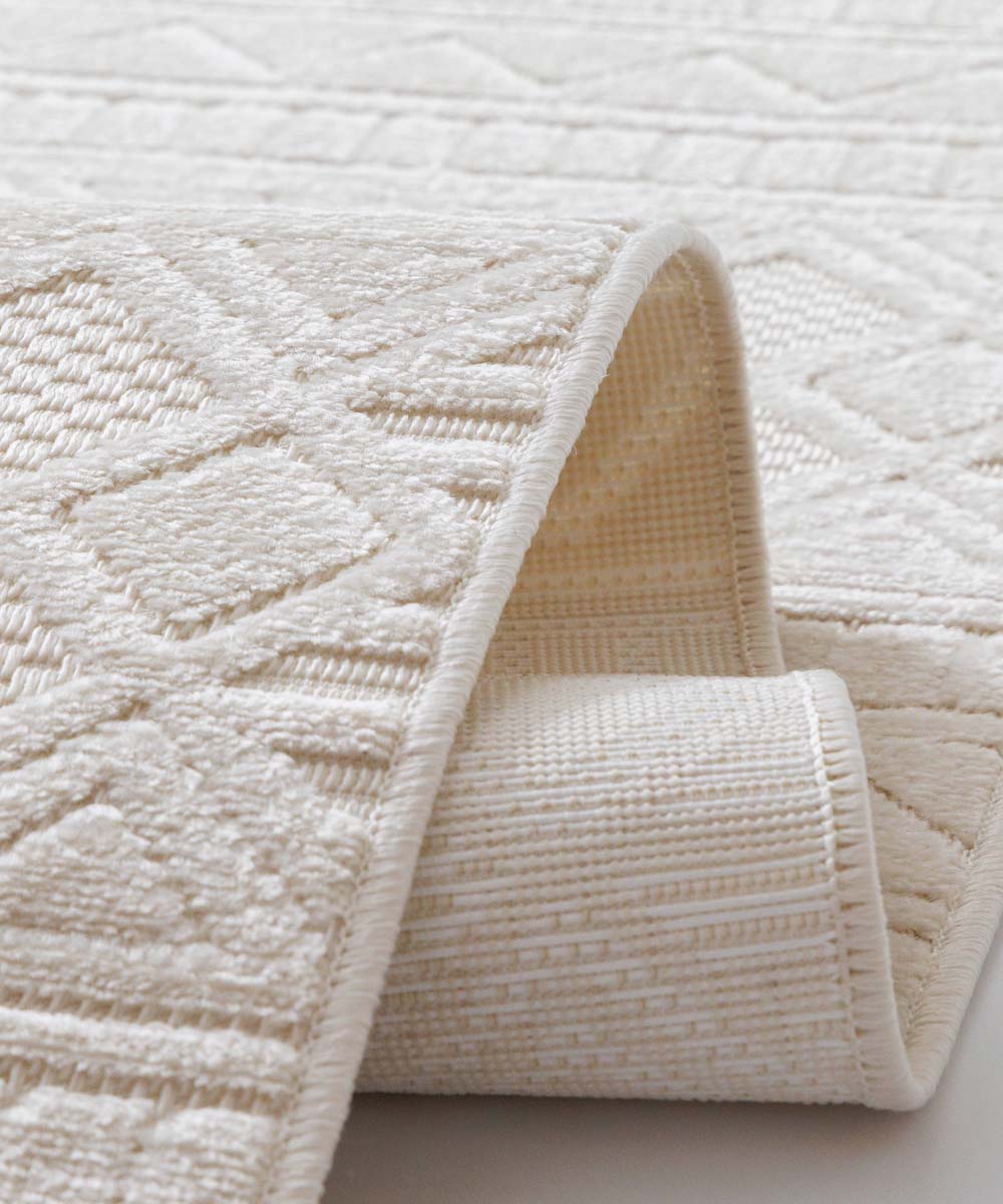 Tappeto da balcone - Elvora Linea crema - close up Tappeto da balcone - Elvora Linea crema - close up