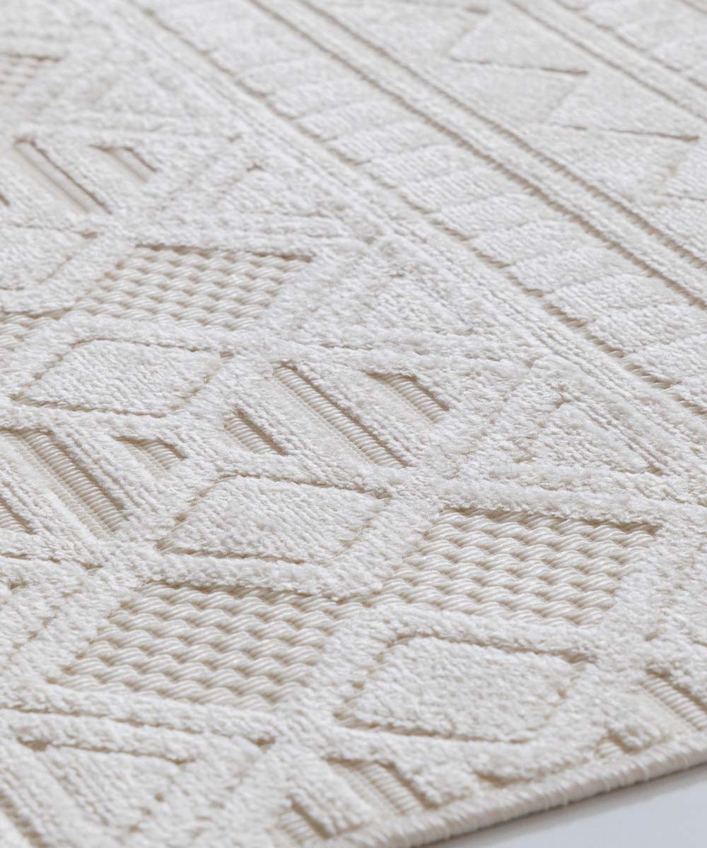 Tappeto da balcone - Elvora Linea crema - close up Tappeto da balcone - Elvora Linea crema - close up