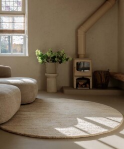 Tappeto rotondo berbero - Nomad beige - sfeer