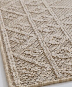 Tappeto Boho da esterno - Retreat Beige - close up, thumbnail