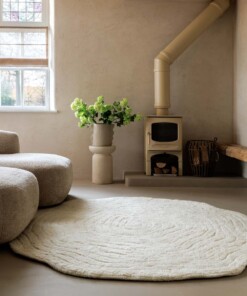 Tappeto rotondo in lana - Isdal avorio - sfeer