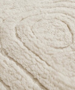 Tappeto rotondo in lana - Isdal avorio - close up, thumbnail