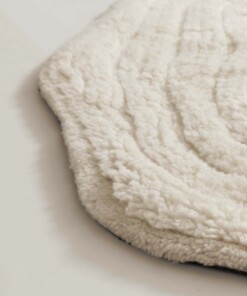 Tappeto rotondo in lana - Isdal avorio - close up