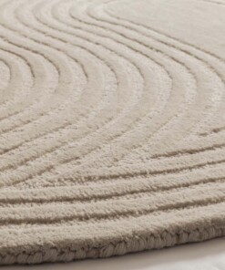 Tappeto rotondo design - Balans Dual avorio - close up, thumbnail