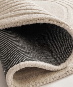 Tappeto rotondo design - Balans Dual avorio - close up, thumbnail