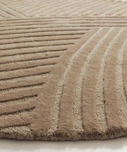 Tappeto rotondo design - Balans Field beige - close up