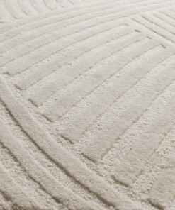 Tappeto rotondo design - Balans Field avorio - close up