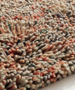 Tappeto in lana a pelo alto - Aurelia multicolore - close up, thumbnail