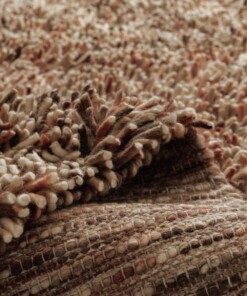 Tappeto in lana a pelo alto - Aurelia terracotta - close up