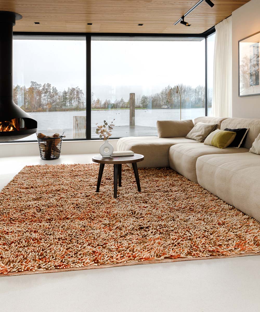 Tappeto in lana a pelo alto - Aurelia terracotta - sfeer Tappeto in lana a pelo alto - Aurelia terracotta - sfeer