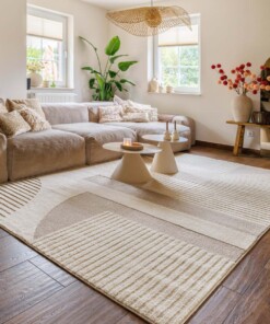 Tappeto scandinavo - Ridge Sora crema/beige - sfeer