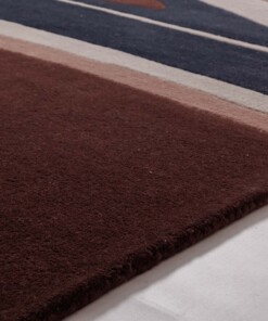 Tappeto moderno - Skulptur Canyon rosso/blu - close up, thumbnail