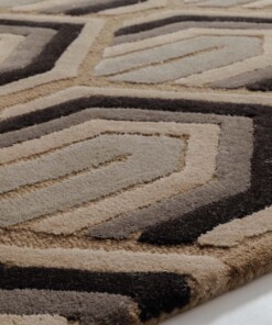 Tappeto moderno - Skulptur ocra - close up, thumbnail