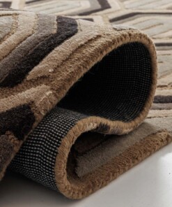 Tappeto moderno - Skulptur ocra - close up