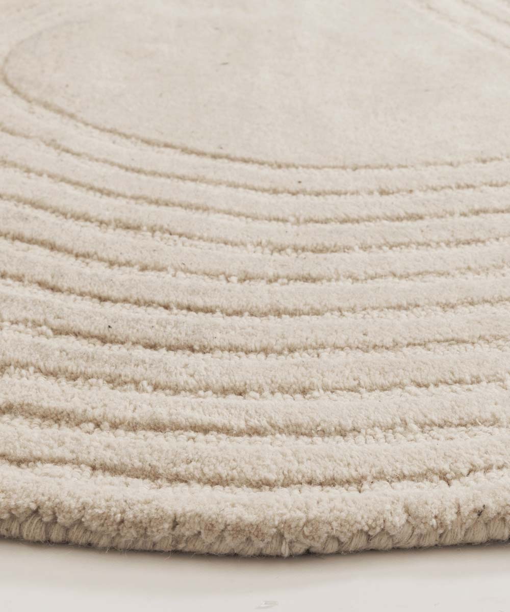 Tappeto design organico - Balans Flow avorio - close up Tappeto design organico - Balans Flow avorio - close up