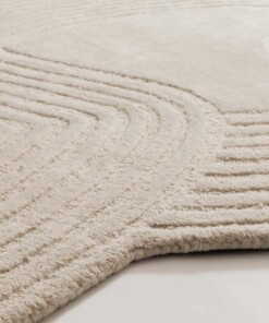 Tappeto design organico - Balans Flow avorio - close up, thumbnail Tappeto design organico - Balans Flow avorio - close up, thumbnail