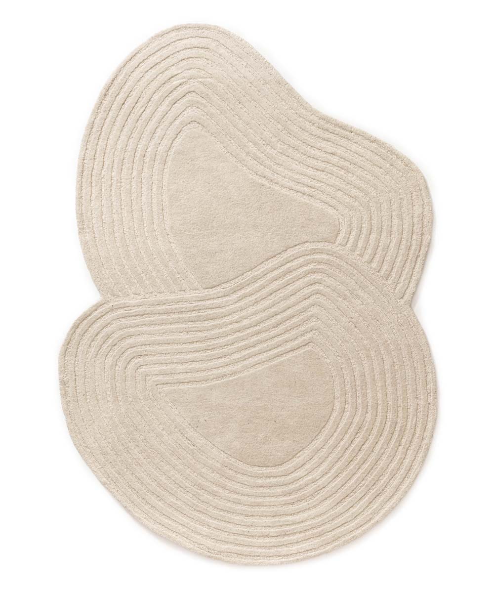 Tappeto design organico - Balans Flow avorio - overzicht Tappeto design organico - Balans Flow avorio - overzicht