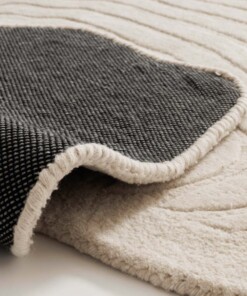 Tappeto design organico - Balans Oyster avorio - close up