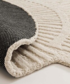 Tappeto design organico - Balans Shell avorio - close up, thumbnail