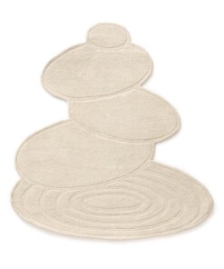Tappeto design organico - Balans Stone avorio - overzicht