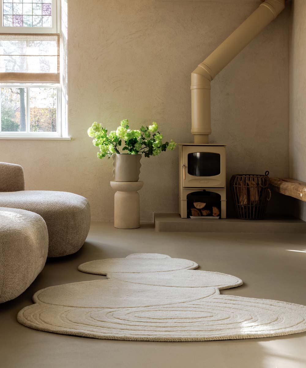 Tappeto design organico - Balans Stone avorio - sfeer Tappeto design organico - Balans Stone avorio - sfeer