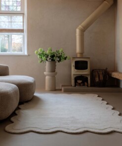 Tappeto design organico - Balans Swirl avorio - sfeer