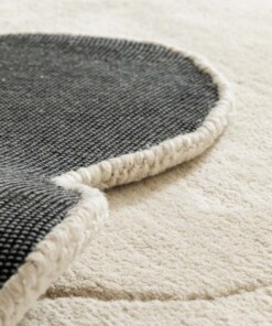 Tappeto design organico - Balans Swirl avorio - close up