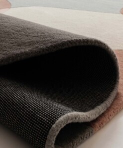 Tappeto in lana organico - Dune albicocca - close up, thumbnail