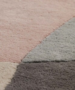 Tappeto in lana organico - Dune albicocca - close up