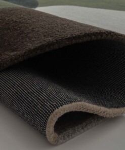 Tappeto in lana organico - Dune verde - close up