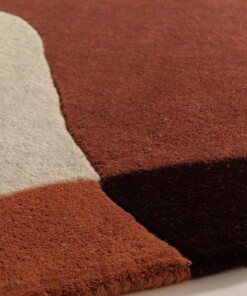 Tappeto in lana - Dune terracotta - close up