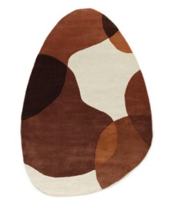 Tappeto in lana organico - Dune terracotta - overzicht