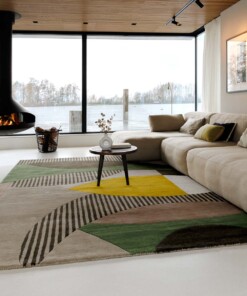 Tappeto retrò - Skulptur Eye verde - sfeer