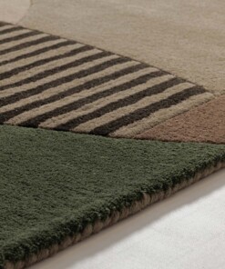 Tappeto retrò - Skulptur Eye verde - close up