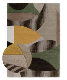 Tappeto retrò - Skulptur Eye verde - overzicht, thumbnail