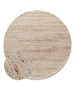 Tappeto rotondo berbero - Nomad beige - overzicht