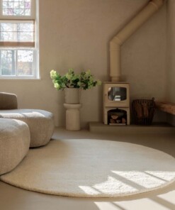 Tappeto rotondo berbero - Nomad avorio - sfeer