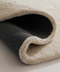 Tappeto rotondo berbero - Nomad avorio - close up, thumbnail