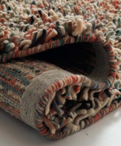 Tappeto rotondo in lana - Aurelia multicolore - close up, thumbnail