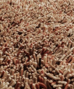 Tappeto rotondo in lana - Aurelia terracotta - close up, thumbnail